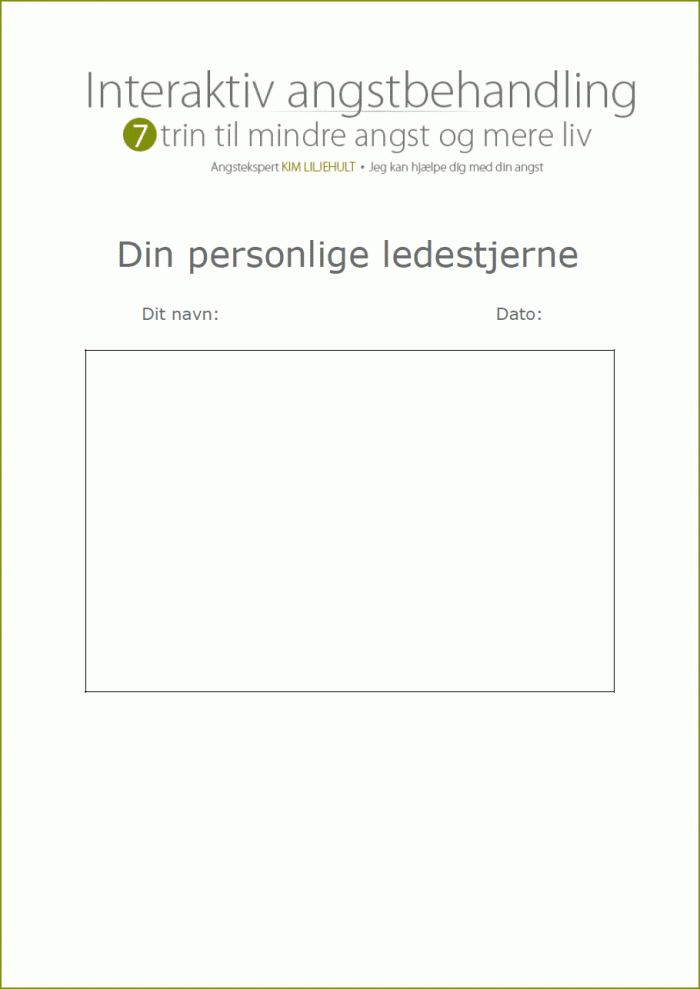 Angstbehandling. Din ledestjerne