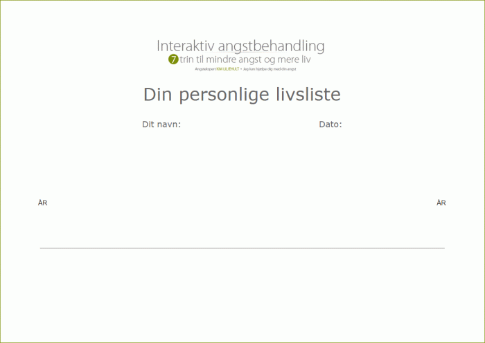 Angstbehandling og dit liv